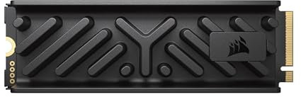 Corsair MP700 ELITE 1TB PCIe 5.0 x4 NVMe M.2 SSD – Included Aluminium Heatsink – Up to 10,000MB/sec – High-Density 3D TLC NAND – M.2 2280 - DirectStorage Compatible – Black