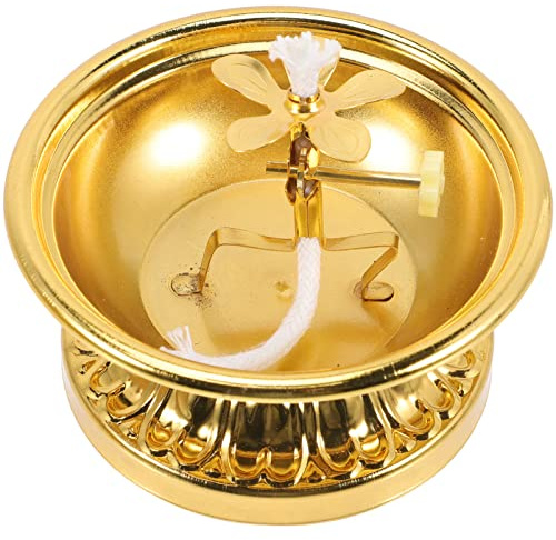 Luxshiny Schlichte Öllampe Aus Messing Vintage Buddha-wachstumslampe Für Haus Und Tempel Für Spirituelle Rituale Und Buddhistische Dekoration