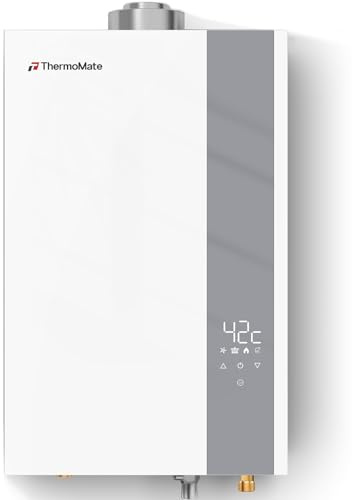 ThermoMate Scaldacqua a gas ECO a Camera Stagna 12 litri, ErP/basso NOx Indoor Scaldabagno a gas naturale, scaldacqua a gas per cucine e bagni