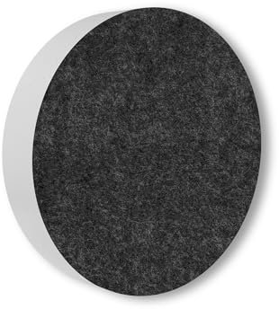 platino24 Akustikpaneele 1 Elemente Colore Kreis Ø 40 cm Anthrazit I Schallabsorber aus Basotect ® G+ mit Akustikfilz I Schalldämmung Wand & Decke I Akustikelemente Wandpaneel