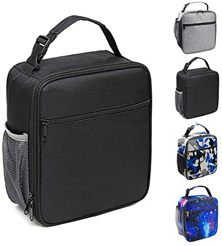 Magcubic Lunch Bag 6.5 L Boys Lunch Box Leakproof Portable Insulated Lunch Box Kids Boys for School Camping Hiking Outdoor Beach Picnic (Black)