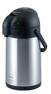 METRO Professional Pumpkanne GAP2120, Edelstahl/Kunststoff, 21.5 x 16.5 x 32 cm, 1.9 L, doppelwandig, mit Tragegriff, Silber/schwarz