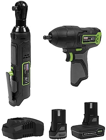 Sealey 2 x 10.8V SV10.8 Series Impact Wrench & Ratchet Wrench Kit - CP108VCOMBO6