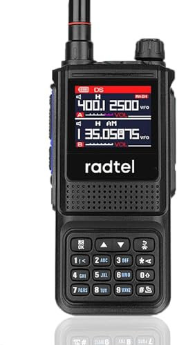 Radtel RT-470L 5W Dual Band Two-Way Amateur Radio 256CH Air Band Walkie Talkie NOAA LCD Colour Police Aviation Scanner Long Range USB-C 2800mAh USB-C Battery