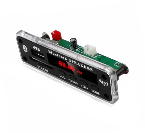 Scheda di Decodifica, Bluetooth Wireless DC 5-12V, MP3, WMA, Decoder, FM, AUX, USB, SD, Modulo Audio per Altoparlante Musicale Auto