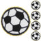 GEEHUA 5 Stück 6CM Fußball Patches zum Aufbügeln, Bügelbild Fussball Bestickte Bügelflicken Kinder Aufnäher zum Aufbügeln, Sport Chenille Gestickter Aufnäher zum Aufnähen im Gold Stil(Fußball)