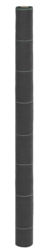 vidaXL Ogräsmatta svart 1,5x25 m PP