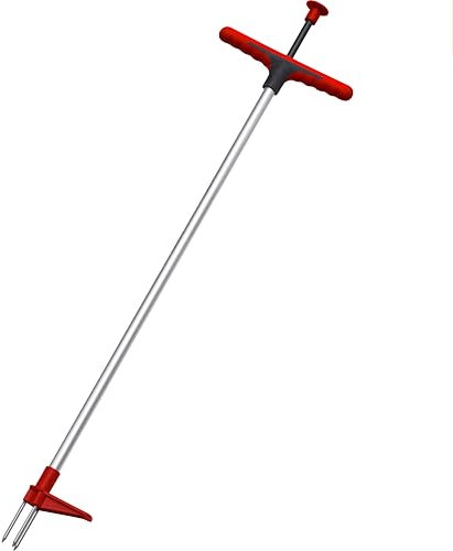 Meister 9851820 - Cortamalezas (97 cm, para Malas Hierbas Profundas, sin agacharse y Proteger la Espalda, Aluminio Ligero y Robusto, con Borde de Escalera/Garra de jardín/removedor de Malas Hierbas