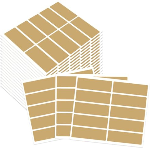 GONZTEL 200 pcs Pegatinas Rasca y Gana, Tarjeta Rasca Etiqueta Pegatina, Tarjetas para Rascar, Etiquetas Rascables para Postal Regalo Sorpresa, Doradas