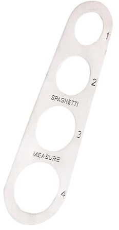 Artibetter Medidor de Espaguetis, Herramienta para Medir Espaguetis, 4 Agujeros, Acero Inoxidable, Plata, Medición Precisa y Fácil de Limpiar, para Chefs Profesionales y Uso en Casa