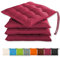 Gräfenstayn® 4er-Set Sitzkissen 40x40x3cm mit Haltebändern für Indoor und Outdoor mit Öko-Tex Siegel - (Fuchsia)