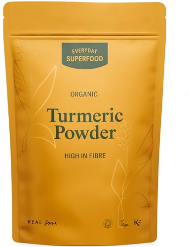 Everyday Superfood Organic Turmeric Powder 400g, High Natural Curcumin, Ground Turmeric Suitable for Kosher & Vegan Diets