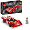 LEGO Speed Champions 1970 Ferrari 512 M Sports Red Race Car Toy, Collectible Model Building Set with Racing Driver Minifigure 76906