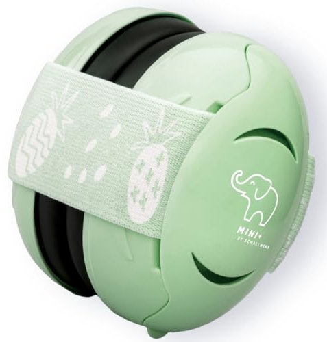 Schallwerk ® Mini+ Gehörschutz (Matcha Green) - Kapselgehörschutz für Kleinkinder und Kinder - Hochwertige Lärmschutz Kopfhörer - Gehörschutz Ohrenschützer ideal für Alltag & Events
