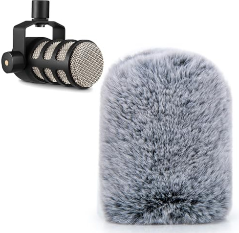 Rode PodMic Pop-Filter, pelzige Mikrofonabdeckung, Wind- und Geräuschreduzierung, Mikrofonabdeckungen aus Schaumstoff, kompatibel mit Rode PodMic von SUNMON