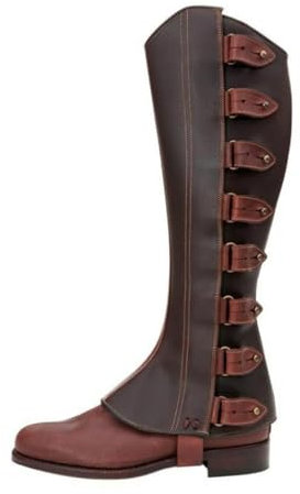 Mittelalter Stiefelüberzieher,Kunstleder Stiefelstulpen,Pirat Stiefelstulpen,Steampunk Kostüme Cosplay (Braun, Erwachsene, Herren, Einheitsgröße, Alphanumerisch, EU Schuhgrößensystem, M)