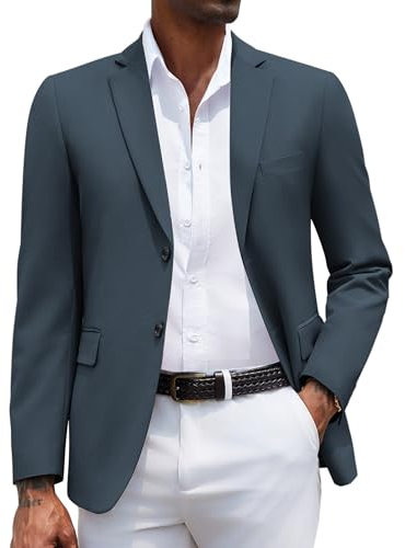 COODANDY Sakko Herren Blazer Sportlich Business Anzugjacken Sportsakko Freizeit Jackett Modern Navyblau L