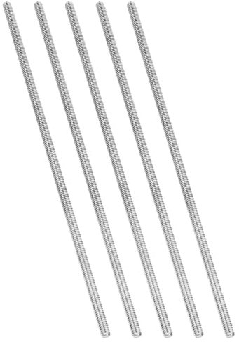 PATIKIL 1/4-20 UNC Tige Entièrement Filetée en Acier Inoxydable 304, 5Pcs 254mm Longueur Vis Filetée Longue Filetage à Droite Tige Filetée pour Boulons d'Ancrage Colliers Boulons en U