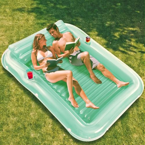 Float Joy Colchoneta Piscina Tanning Pool Hinchables para Piscina Flotadores Adultos 200 x 140cm colchoneta Playa Hamaca inchables Piscina