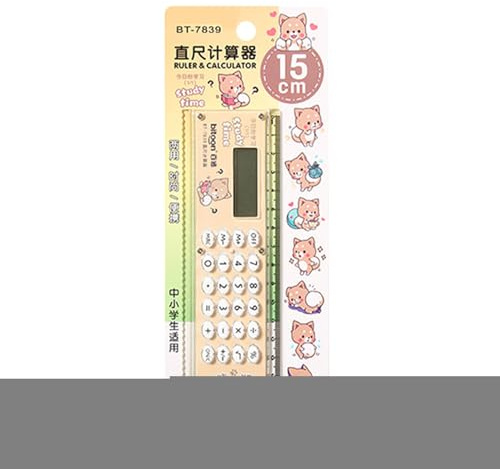 Calculadoras Escolares - Calculadora Digital 2 En 1 Con Regla Incorporada | Calculadora Alimentada Por Batería, Para Niños, Aprendizaje De Matemáticas De Escuela Primaria, Educación En El Hogar, Funci