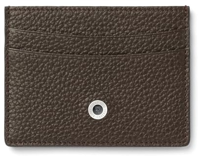 Graf von FABER-CASTELL 118762 - Kreditkartenetui Cashmere, Dunkelbraun, mit Kartenfächern und Innenfach