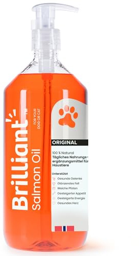 Hofseth Biocare Brilliant Salmon Oil for Dogs, Cats, Puppy, Horse, Ferret & Pets - Pure Omega 3, 6 & 9 Fish Oil Food Supplement | Treats Itchy Skin, Joint Care, Heart Health & Natural Coat (1 Litre)