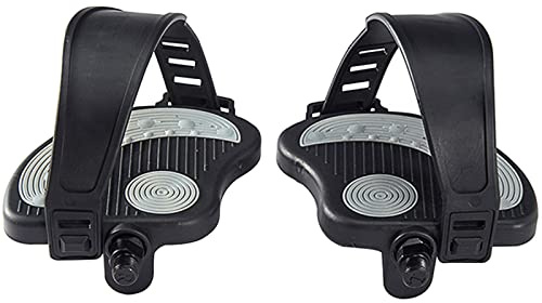 Exercise Bike Pedals 9/16 with Straps for Peloton Bike, Spin Cycling Bike, Indoor Exercycle Bike, Stationary Recumbent Bicycle Replacement Parts