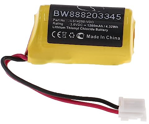 vhbw Batterie kompatibel mit Siemens VDO DTCO 1381 Fahrtenschreiber (1200mAh, 3,6V, Li-SOCl2)