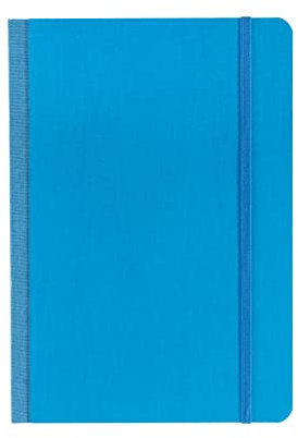 Fabriano Ecoqua Plus Fabric-Bound Notebook, 5.8 x 8.3, A5, Lined, Turquoise