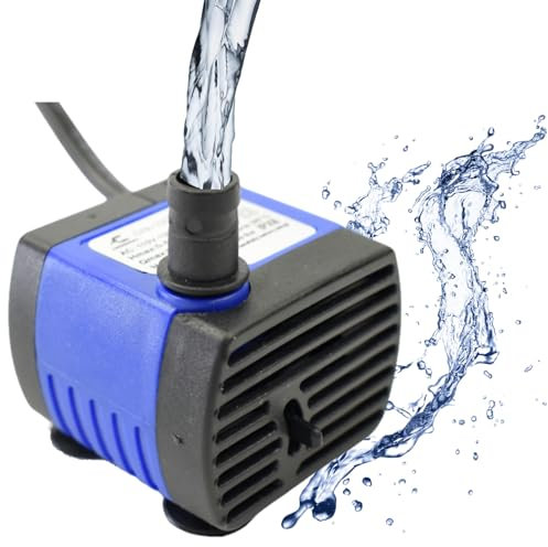Conquerall CHA-220 240L/H 60GPH AC 220V Pompa Sommersa 3W 1.64ft Alta Sollevazione per Serbatoi per Pesci, Piccoli Stagni, Fontane d'Acqua, Statue, Idroponica e Fontane per Animali Domestici