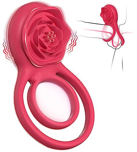 Penisring Vibrator mit Klitoris Stimulator, Penis Ring Vibratoren Sex Spielzeug für Männer Paare Frauen, 9 Vibrations Cockring Erotisches Sexspielzeug Mann Paar Frau Extrem, Penisringe Sex Toys
