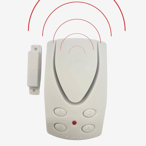Sistema De Alarma para Casa, Almacén, Autocaravana. para Puertas O Ventanas del Hogar. Sensor De Movimiento, Actúa De Cerradura Invisible. Timbre Potente.
