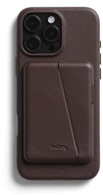 Bellroy Mod Phone Case + Wallet für iPhone 16 Pro Max (schlanke iPhone-Hülle aus Leder, Handy-Geldbörse) -Ganache