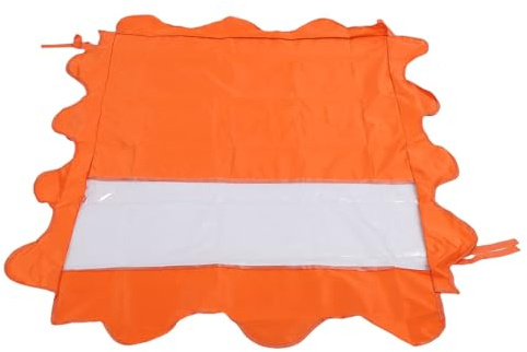 ViaGasaFamido 45x33 Tum Universal Gaffeltruck Top Cover Vattentätt 600D Oxford Regnskydd med Klart PVC Takfönster och Blockerande Innerfoder