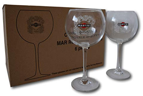 Verres à Martini Ballon - Lot de 6 Verres à Cocktail et Long Drink Balloon