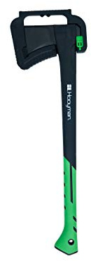 Hooyman Splitting Axe with Heavy Duty Construction, Convex Grind Blade, Ergonomic No-Slip H-Grip Handle, Solid Fiberglass Core, and Polymer Sheath for Garden, Hunting, Camping, Felling, and Outdoors