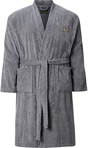 Charles Colby Herren Bademantel Lord Curet grau, 3XL (XXXL) - 64/66