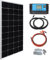 XINPUGUANG Kit Panneau Solaire Monocristallin 150W 12V PERC Mono photovoltaïque+20A Contrôleur de Charge pour Bateau Toit Balcon Jardin Caravane 12V Batterie(150w kit）