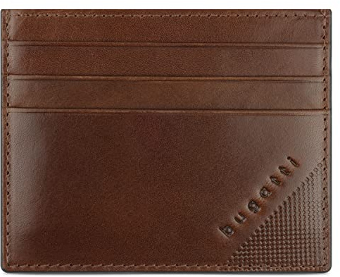 bugatti Nobile, Echtleder Kartenetui - Kreditkartenetui - Slim Wallet - mit RFID-Schutz, Cognac