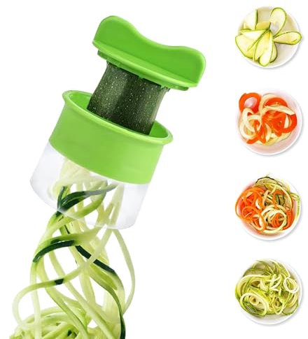 ZSMJAER Cortador de Verdura,Espiralizador de Verduras de Mano,Adecuado para zanahorias,calabacines,pepinos,verduras