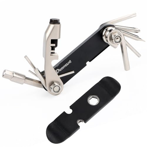 Fahrrad Multitool Fahrrad-Kettenschlüssel/Torx/Schraubendreher Fahrrad Multitool Kit Kompaktes und leichtes Reparaturwerkzeug für Rennräder und Mountainbikes (Schwarz)