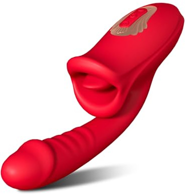 Vibromasseur point G 2 en 1 avec jouet sexuel à lécher la langue, stimulateur de succion de clitoris à 10 fréquences, jouet sexuel pour femme