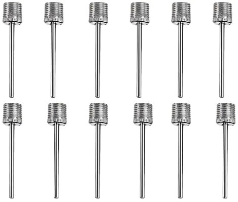 Ball Pumpe Nadel, 12 Pcs Luftpumpennadel, Doppelloch Aufblasbare Nadel, Ballpumpen-Aufblasnadeln, für Basketball, Volleyball, Rugby, Fußball, Sportbällen