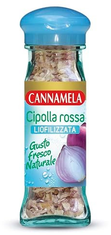 Cannamela - Liofilizzati, Cipolla Rossa, Confezione da 10g. Gusto Fresco Naturale. Ideale per soffritti, sughi, zuppe, carne, pesce, patate, bruschette. Inumidire il prodotto prima dell’utilizzo.