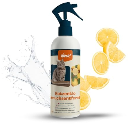 nimo® Katzenklo Geruchsentferner | Geruchsneutralisierer Spray gegen unangenehme Gerüche und Katzenurin | effektiver Geruchsentferner für Katzentoiletten