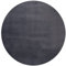 the carpet Cosy kuschelig Warmer Fellteppich, weich und elegant, waschbar und Fußbodenheizung geeignet, Öko-Tex Zertifiziert, Anthrazit, 120 cm Rund