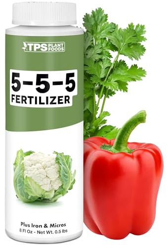 5-5-5 Liquid Fertilizer for Vegetables and Flowers, 8oz (250ml)