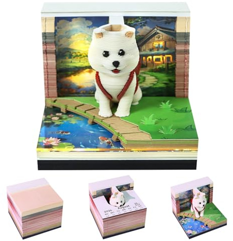 Calendario 3D 2026, calendario con 52 calendari settimanali per il 2026, libro magico e simpatico gufo intagliato in carta, adatto per decorazione della scrivania della stanza e dell'ufficio, regalo