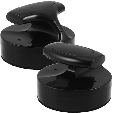 Cabilock 2 Pièces Outil D'estampage Plastique Noir pour Gravure Artisanale Surface Lisse et Poignée Ergonomique, pour Linogravure et Impression Mobile