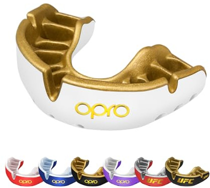 OPRO Mundschutz – Gold-Level Zahnschutz für Boxen, Kampfsport, MMA, Erwachsene & Kinder – Selbstanpassende Schiene für Hockey, Kickboxen, Rugby – Premium Passform – Mit zahnärztlicher Garantie